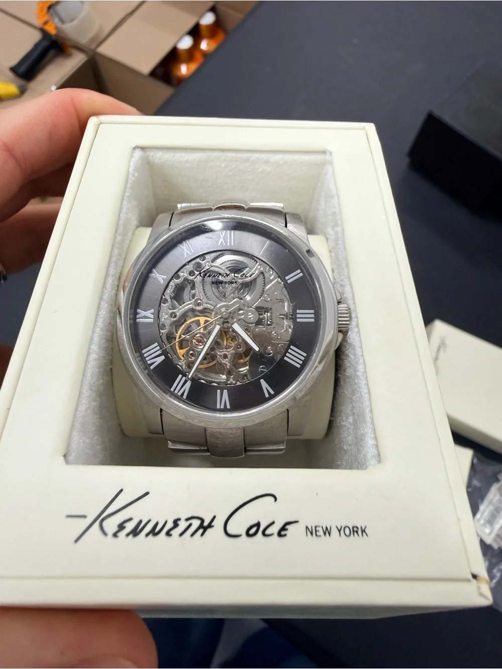 Kenneth Cole skeleton dial